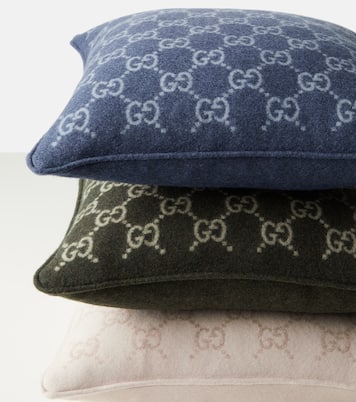 GG wool and cashmere jacquard cushion | Gucci