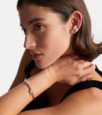 9kt gold single earring with diamond | Rainbow K