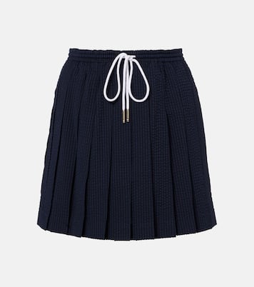 Minifalda de lana a rayas plisada | Thom Browne