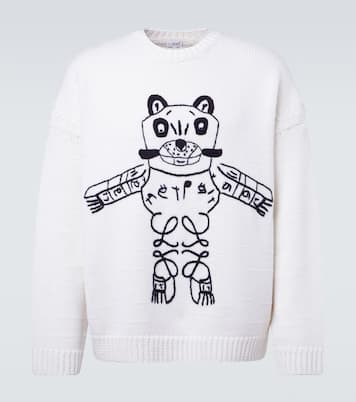 x Louis Wain embroidered wool sweater | Loewe