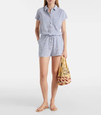 Combi-short Cheryl rayée en coton mélangé | Melissa Odabash