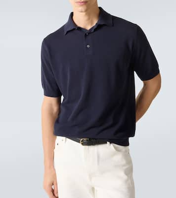 Cotton piqué polo shirt | Lardini