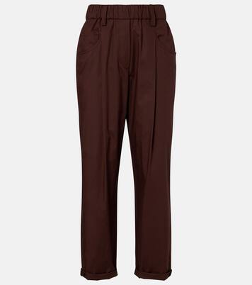 Pantalon droit Monili en coton | Brunello Cucinelli