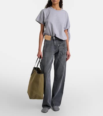 Leather-trimmed slip-on shoes | JW Anderson