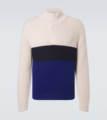 Colorblocked cotton and silk sweater | Dunhill