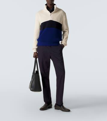 Colorblocked cotton and silk sweater | Dunhill