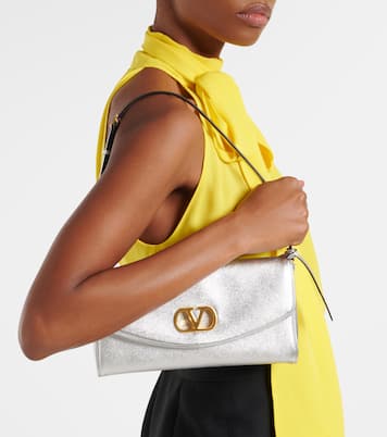 DeVain Small metallic leather shoulder bag | Valentino Garavani