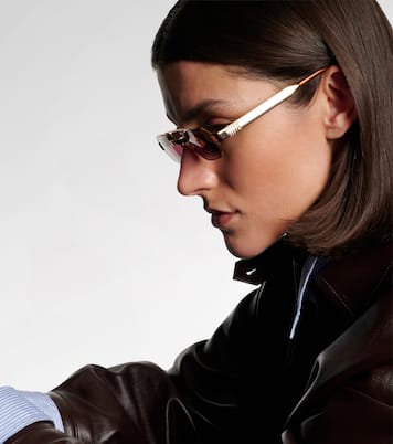 Occhiali da sole ovali con logo | Miu Miu