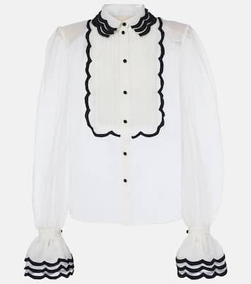 Sheer silk organza blouse | Valentino