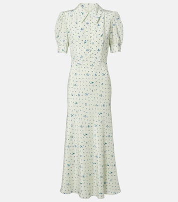 Floral silk midi dress | Alessandra Rich