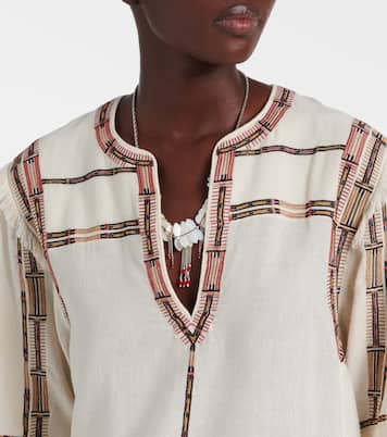 Fiosa embroidered fringed silk top | Isabel Marant