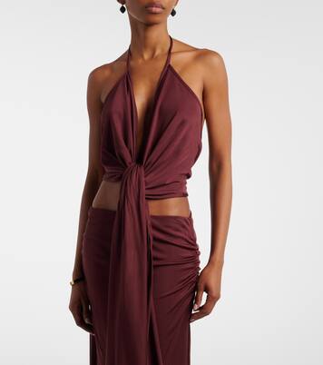 Cropped-Top Kaima aus Jersey | Aya Muse