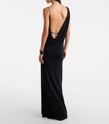 Draped gathered crêpe jersey gown | Tom Ford