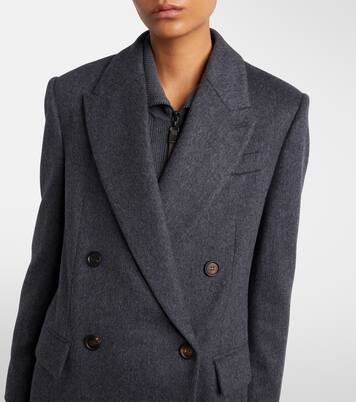 Double-breasted wool jacket | Brunello Cucinelli