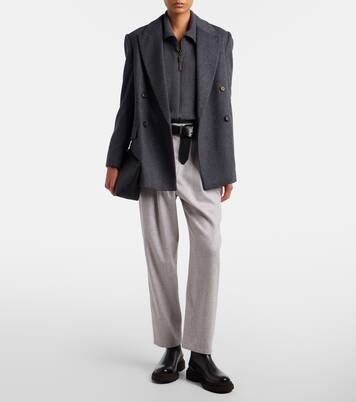 Double-breasted wool jacket | Brunello Cucinelli