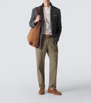 T-shirt en coton imprimé | Brunello Cucinelli