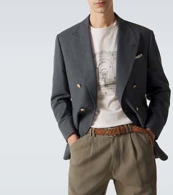 T-shirt en coton imprimé | Brunello Cucinelli