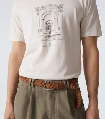 T-shirt en coton imprimé | Brunello Cucinelli