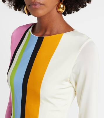 Maisha floral striped minidress  | Cala de la Cruz