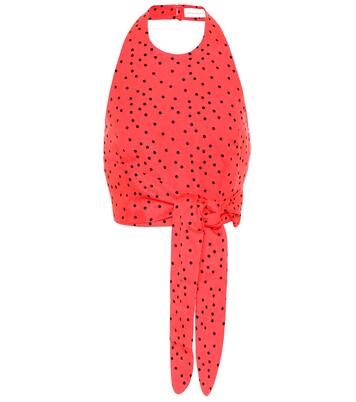 Holliday linen-blend polka-dot top | Rebecca Vallance