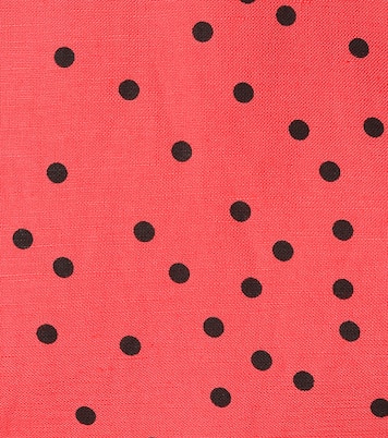 Holliday linen-blend polka-dot top | Rebecca Vallance