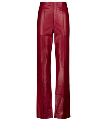 Pantalon Bilirokia à taille haute en cuir | Isabel Marant
