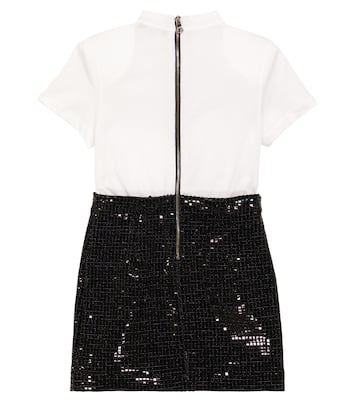 Robe t-shirt en coton à ornements | Balmain Kids