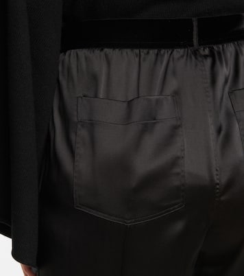 High-rise silk-blend satin pants | Tom Ford