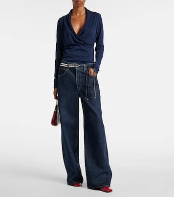 Top wrap Meri en mezcla de algodón | Velvet