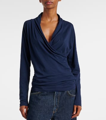 Top wrap Meri en mezcla de algodón | Velvet