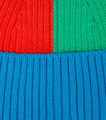 Colorblocked cotton and wool beanie | Stella McCartney Kids