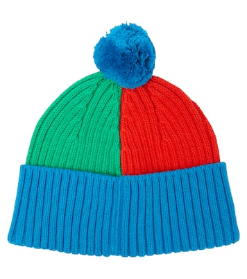 Colorblocked cotton and wool beanie | Stella McCartney Kids