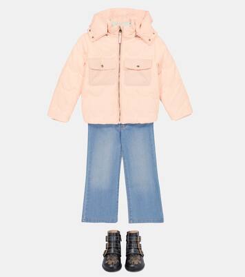 Scalloped puffer jacket | Chloé Kids