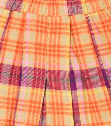 Jupe-short en coton à carreaux | Paade Mode