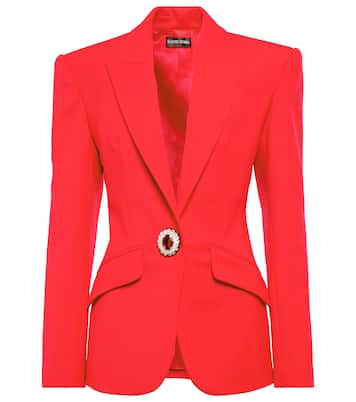 Verzierter Blazer aus Schurwolle | David Koma