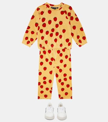 Printed cotton velvet sweatshirt | Mini Rodini