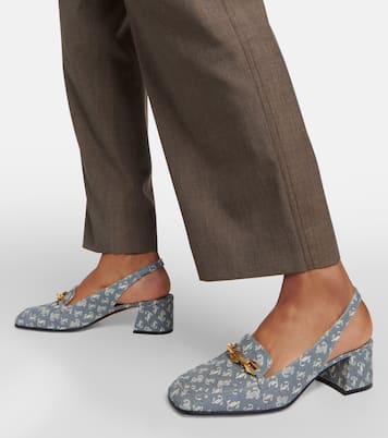 Diamond Tilda 45 denim slingback pumps | Jimmy Choo