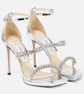 Verzierte Sandalen Bing 105 aus Metallic-Leder | Jimmy Choo