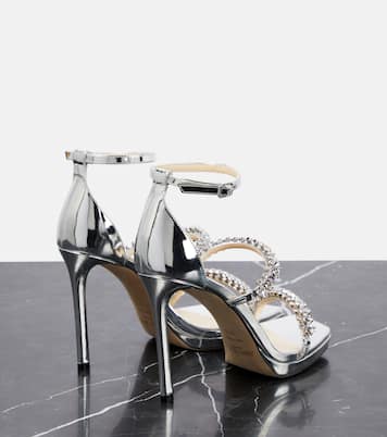 Verzierte Sandalen Bing 105 aus Metallic-Leder | Jimmy Choo