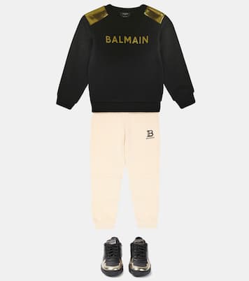 Sweat-shirt en coton à logo | Balmain Kids