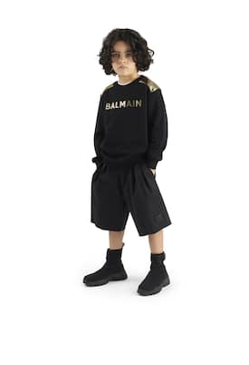 Sweat-shirt en coton à logo | Balmain Kids