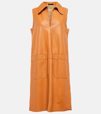 Robe midi Berwick en cuir | Joseph