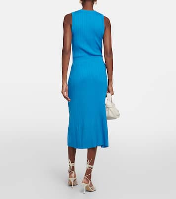 Ribbed-knit silk blend skirt | CO