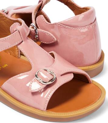 Poppy Bucky patent leather sandals | Pom d'Api