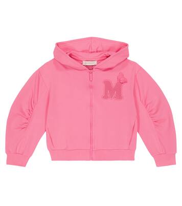 Embroidered cotton-blend hoodie | Monnalisa
