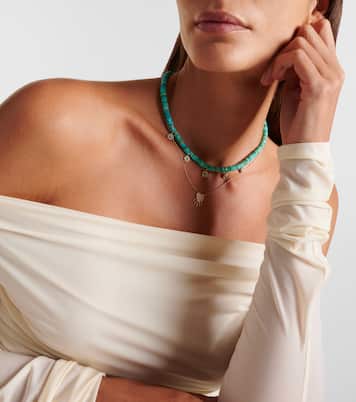 14kt gold necklace with diamonds | Sydney Evan