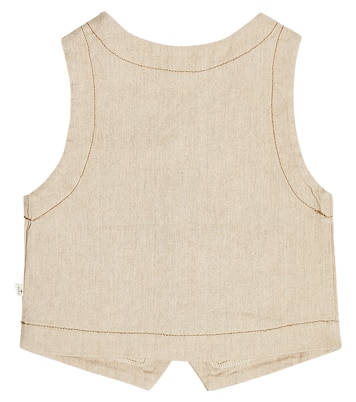 Baby Dario linen and cotton-blend vest | 1 + in the Family