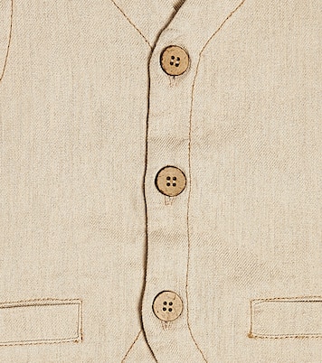 Baby Dario linen and cotton-blend vest | 1 + in the Family