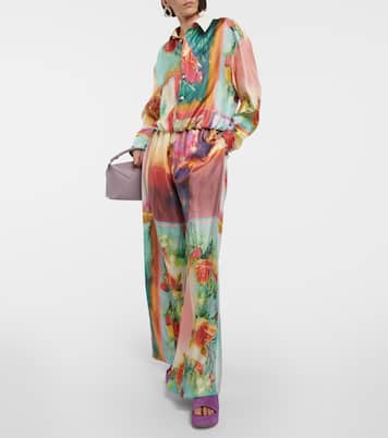 Plateau-Pantoletten aus Veloursleder | Gianvito Rossi