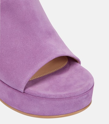 Plateau-Pantoletten aus Veloursleder | Gianvito Rossi